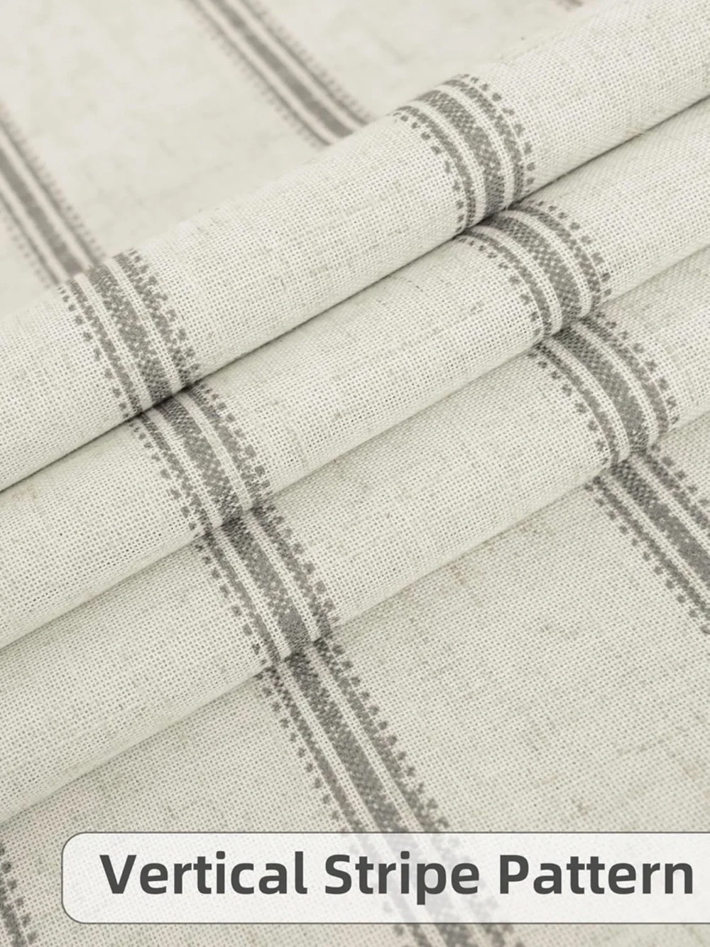 DriftAway Farmhouse Blackout Striped Curtain Panels 84” Set of 4